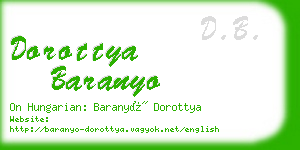 dorottya baranyo business card